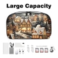 thumbnail image 3 of Christmas Waterproof Oxford Cloth Travel Organizer for Electronic Devices with USB Pouch, Charger Pouch, Charger Bag Organizer, and Phone Cable Organizer, 5.9x9.44x3.14 in, 3 of 6