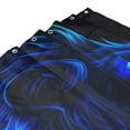 thumbnail image 4 of Shower Curtain, Blue Fire Lion Waterproof Fabric Plastic Shower Curtain, Drying Fast Bathroom Curtain with 9 Buttonholes, Ruffle Shower Curtain 60x72in, 4 of 8