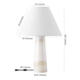 thumbnail image 3 of Safavieh Couture Jennarose 20" Electroplating Table Lamp, Off-White, 3 of 12