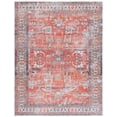 thumbnail image 2 of SAFAVIEH Arizona Walter Oriental Machine Washable Area Rug, Rust/Aqua, 8' x 10', 2 of 13