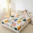 thumbnail image 4 of Homewish Funny Cat Kitten Bed Sheets for Teens, Rustic Leaf Botanical King Sheets, Kawaii Animal Sheet Set, Microfiber Bedroom Decor, 4-Piece, 4 of 7