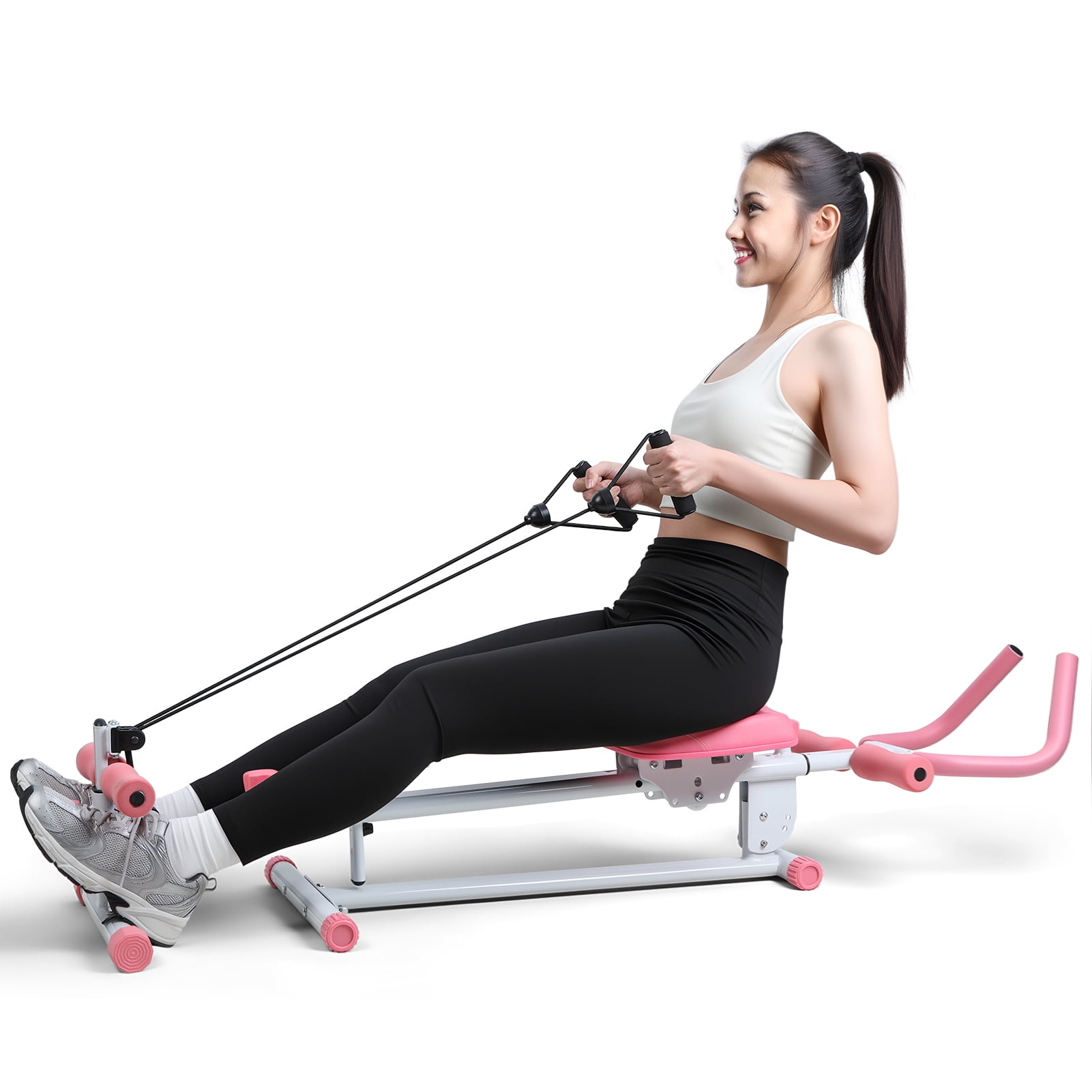 Multi-Functional Rowing Machine, Home Gym Rowing Machines, Folding AB Workout Machine, Abdominal Rowing Fitness Equipment for Home Use, Max 120kg