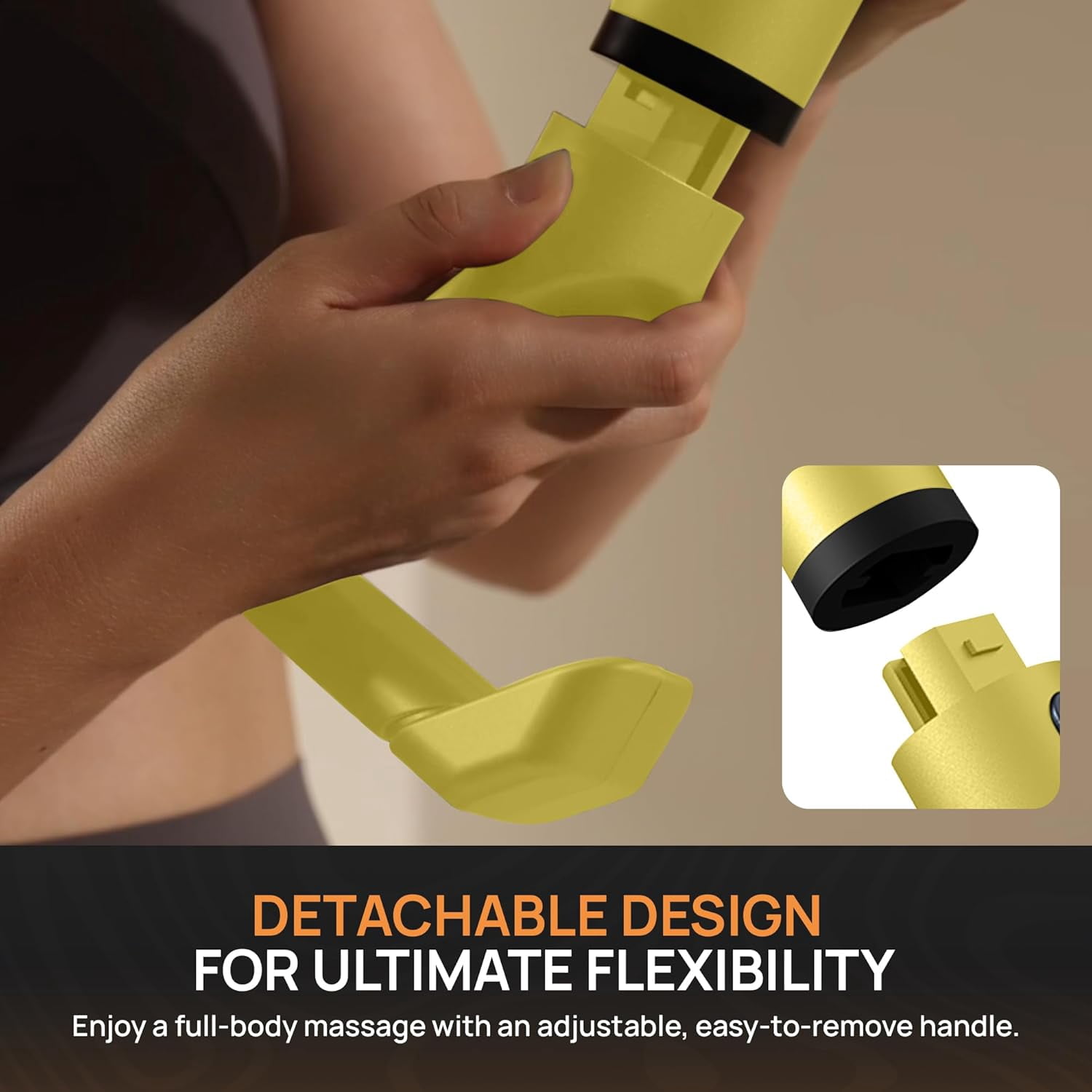 Deep Tissue Massage Gun with Belt & Handle, 12 Speeds LCD Screen, Quiet Motor for Muscle Recovery