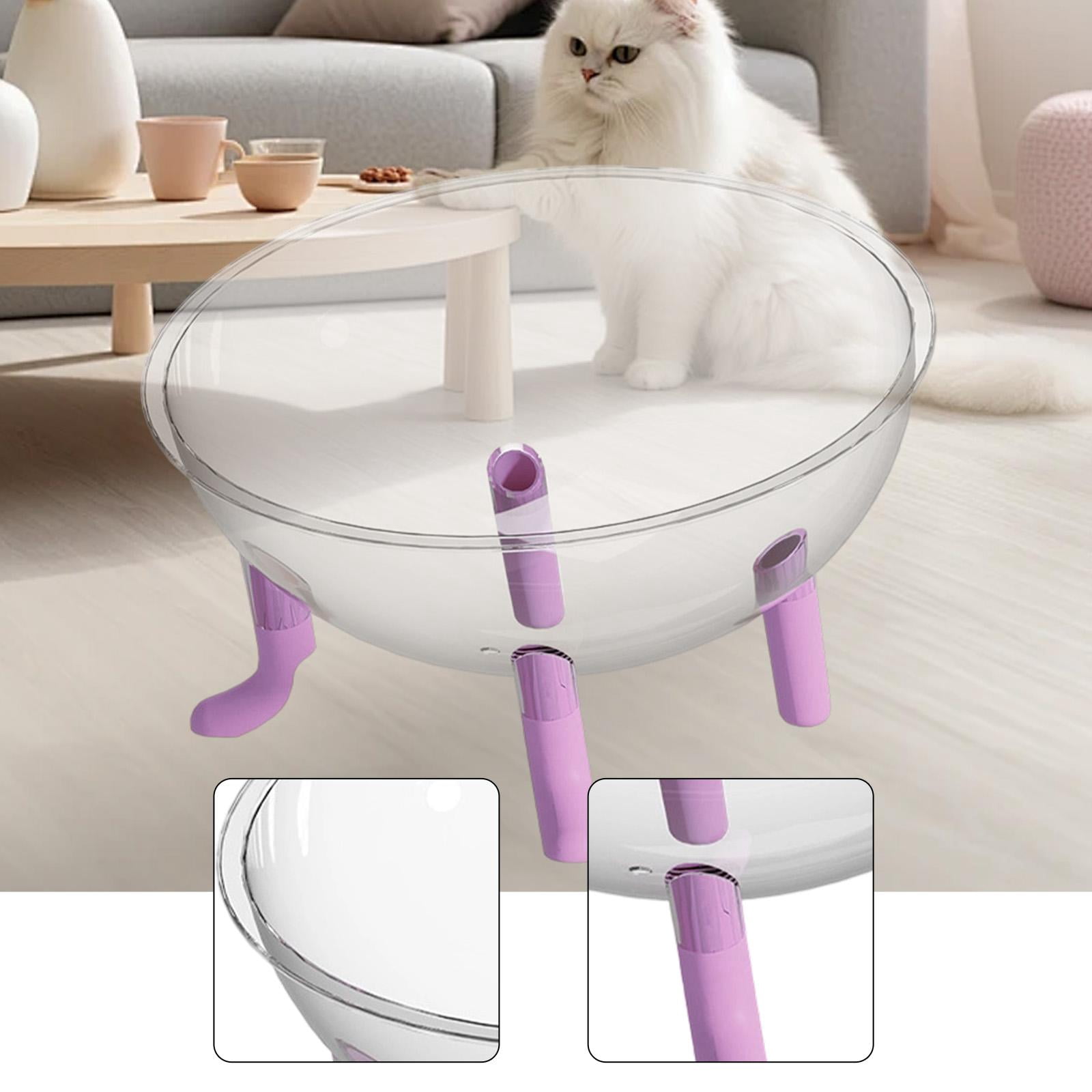 Space Capsule Cat Bed Acrylic Dome Sleeping Nest Modern Design for Indoor Cats and Small Pets