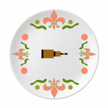 

Summer Sail Brown Fort Pixel Flower Ceramics Plate Tableware Dinner Dish