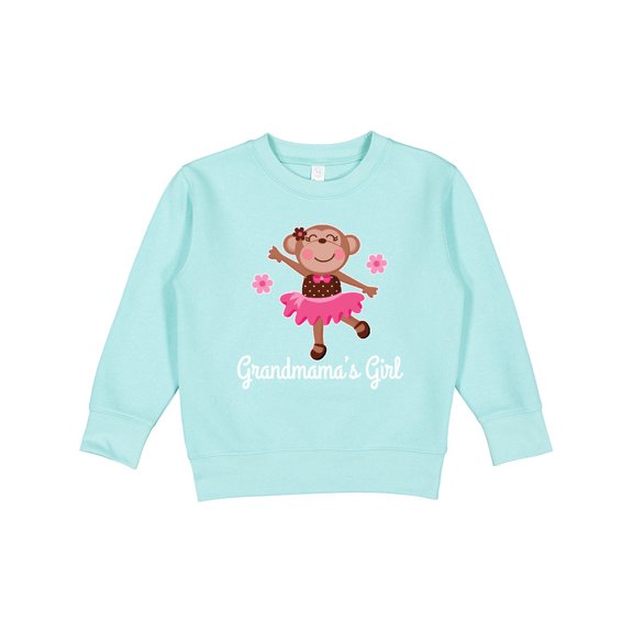 Inktastic Grandmama Girl Ballerina Monkey Toddler Sweatshirt