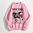 thumbnail image 2 of toraway Chandails à Capuchon pour Femmes Pull Rouge Décontracté à Manches Longues T-Shirts Graphiques Col Rond Chandails en Molleton Pull Tops pour Femmes m, 2 of 4
