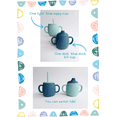 thumbnail image 3 of Lauka Inc. 2pk Spill Resistant Silicone Sippy Cup, BPA-Free, 4.5 oz, Male, 6 Months - 3 Years, Blue, 3 of 6
