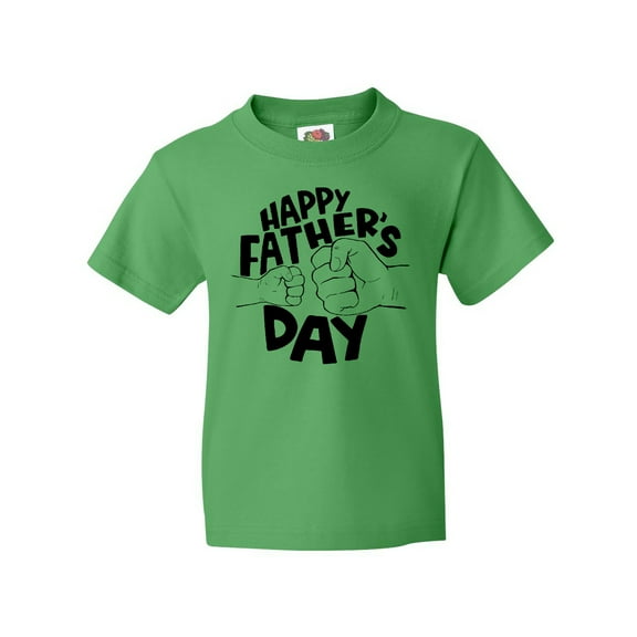 Inktastic Happy Father's Day Parent-Child Fist Bump Youth T-Shirt