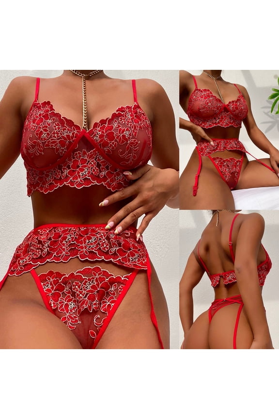 Lingerie Lace Two Lingerie Underwire Underwear Corset Piece Sleepwear Women Lingerie for Women Plus Size 2023,Blue XL