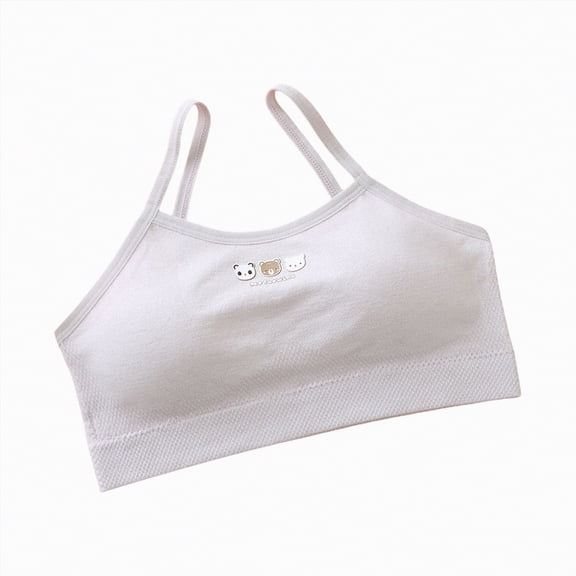 dmqupv Cotton Bra Teen Girls Seamless Training Bras Adjustable Straps Sports Bras Cotton Cropped Training Bra Purple,One Size