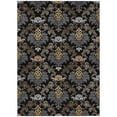 thumbnail image 2 of Addison Rugs Chantille Indoor/Outdoor Traditional Damask Black Machine Washable Rectangle Rug, 10' x 14', 2 of 8