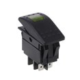 thumbnail image 1 of Interruptor basculante para automóvil, 20 A/12 V, 4 pines, color negro, resistente al agua, interruptor de encendido y apagado, color verde, 1 of 5