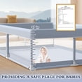 thumbnail image 3 of Baby Playpen XVISHX 165 x 125 cm con tela hipoalergénica, color gris, 3 of 7