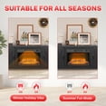 thumbnail image 6 of Farmhouse Electric Fireplace TV Stand, Seizeen Wood Media Entertainment Center and TV Console Cabinet for TVs Up to 65inch, 5th Gear Adjustment, Remote Control, Fake Flame,Black, 6 of 9