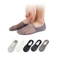 thumbnail image 2 of Deago 5 Pairs Mens Thin No Show Socks Invisible Cotton Breathable Socks Non-Slip Low Cut Boat Socks (Gray), 2 of 9