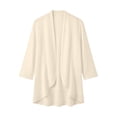 thumbnail image 6 of Lcziwo Womens Cotton Lightweight Cardigans 3/4 Sleeve Open Front Kimonos Ruffled Hem Casual Fall Cover Ups Beige,M, 6 of 9