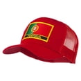 thumbnail image 2 of Portugal Country Patched Mesh Back Cap - Red OSFM, 2 of 5