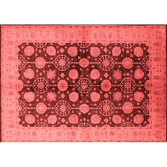 Ahgly Company Indoor Rectangle Oriental Red Industrial Area Rugs, 2' x 4'