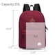 thumbnail image 3 of Mochila VASCHY, ligera e impermeable, 20 litros, para deportes, color burdeos, 3 of 7