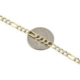 thumbnail image 5 of Mens Real 10K Yellow Gold Diamond Cut Figaro Style Chain 4.60mm Necklace 20 Inch, 5 of 6