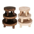 thumbnail image 3 of Vintage Gray Solid Wood Garden Plant Pot Riser Display Stands, 3 of 9