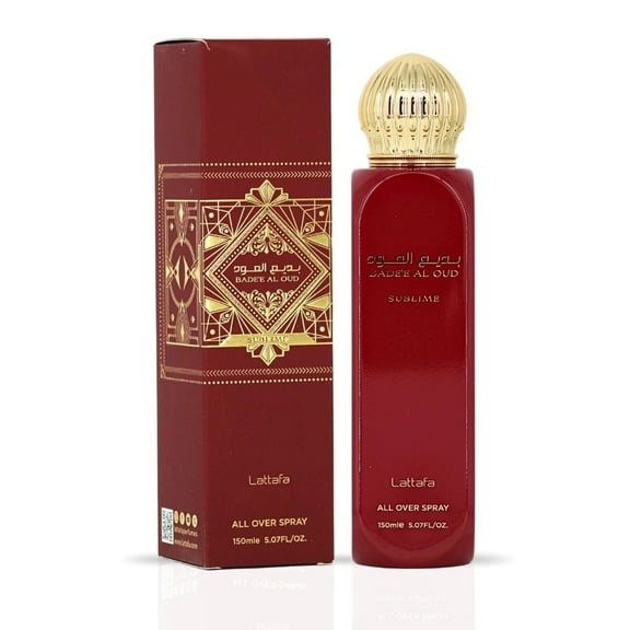 Bad'ee Al Oud Sublime All Over Spray 150ml (5.07 oz) by Lattafa | A Fragrance That Blossoms Like Morning Dew