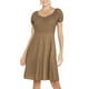 thumbnail image 1 of WILLBEST Vestidos Casuales Border Independent Station - Vestido Nuevo para Mujer con Cuello Cuadrado, Manga Corta Abullonada, Elástico, Fruncido, Ajustado, Estampado de Vuelo Grande Mediana​​, 1 of 3