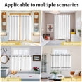 thumbnail image 6 of Pure White Kitchen Curtains Small Short 39 Inch Length, Simple Solid Color Grommet Top Bedroom Living Room Curtains, Light Filtering Cafe Curtain Drapes 2 Panels Set 55''x39'', 6 of 9
