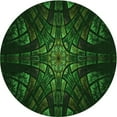 thumbnail image 1 of Ahgly Tapis Rond Lavable en Machine Intérieur Transitionnel Vert, 8 Pieds Rond, 1 of 7