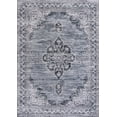 thumbnail image 2 of JONATHAN Y WASHABLE 8 x 10 Area Rug, Wincer Chenille Cottage Medallion - Navy/Gray/Black, WSH202A-8, 2 of 9