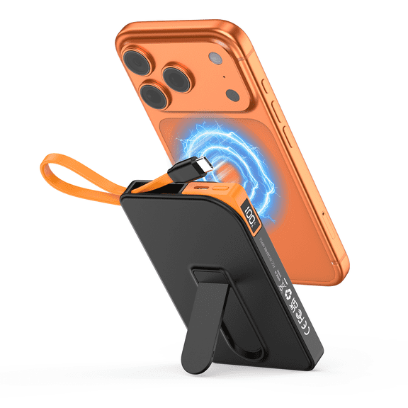 Magnetic Wireless Portable Charger, 10000mAh Power Bank 22.5W Fast Charging Battery Pack Compatible with iPhone 17/16/15/14/13 Series, Black