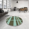 thumbnail image 4 of Ahgly Company Machine Washable Indoor Rectangle Transitional Antique Bronze Green Area Rugs, 2' x 4', 4 of 7