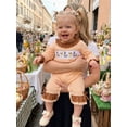 thumbnail image 5 of Miaouyo Baby Girls Jumpsuit, Long Sleeve Crew Neck Plaid Embroidery Rabbit Casual Romper Easter Clothes, 5 of 9