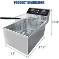 thumbnail image 3 of Historyli 11 L Commercial Deep Fryer with 1 Basket Electric,Stainless Steel Deep Fryer for Restaurant,11 L with 1 Basket, 3 of 7