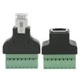 thumbnail image 2 of RJ45 To Screw Terminal Adaptor, Male Female Plug To AV Screw Rugged Design 2Pcs RJ45 Male Female To 8 Pin Connector, RJ45 Video Ports For, 2 of 8