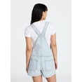 thumbnail image 3 of No Boundaries Denim Shortalls, 3" Inseam, Women's Sizes XXS-XXL, 3 of 5