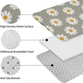 thumbnail image 5 of Gray Daisy Flower White Blooms Pattern Bathroom Rugs Sets 3 Piece,Toilet Cover Set,Absorbent Non Slip Bathroom Mats Sets with U-Shaped Contour Rug Toilet Rug Set, 5 of 5