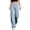 Blue, variant on Women's Classic Yoga Pants with Pockets, High Waist Stretchy Slim Fit for Workout, Work, Lounge and Daily Wear Black L