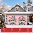 Tree Protection Flagging Pink Christmas Garage Door Banner 6.9x16 Ft, Xmas Truck Gifts Trees ...