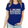 thumbnail image 1 of TIMIFIS T-Shirts à Manches Courtes de la Saint-Valentin pour Femmes Mode Décontractée Col Rond T-Shirt Imprimé Cœur d'Amour T-Shirt d'Été Ample Col Rond T-Shirts, 1 of 3