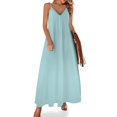 thumbnail image 1 of Vestido sin mangas azul aguamarina con huevo de petirrojo vestidos verano mujer 2024 vestidos de verano vestidos elegantes, 1 of 7