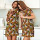 thumbnail image 4 of Balery Sloth on the Branch Camisón de manga corta con cuello redondo para mujer, cómodo y elegante., 4 of 6