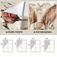 thumbnail image 3 of Easter Kitchen Window Curtains, Swag Curtains Valance for Bedroom Living Room Bathroom, Cute Bunny Flower Spring Rose Floral Vintage Rod Pocket Window Treatment Curtain Block Drapes 2 Panels 28"x36", 3 of 9