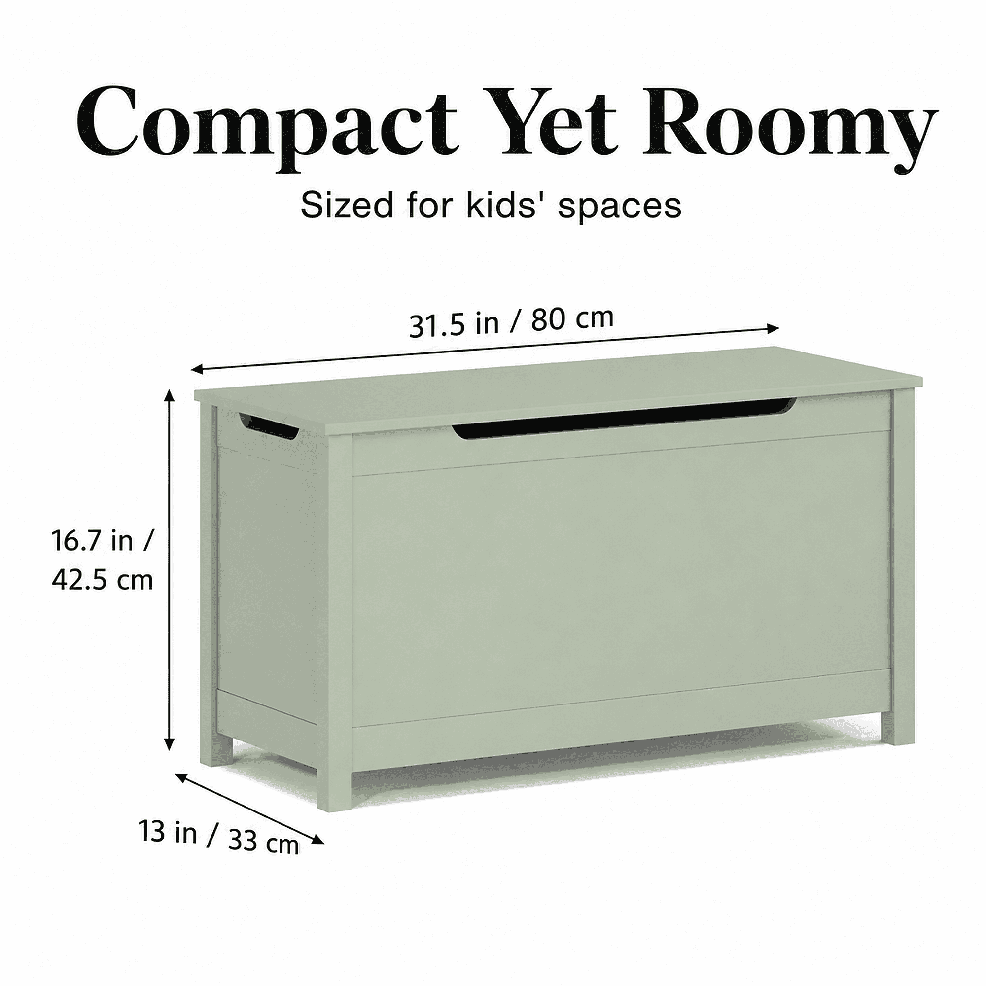 Miniyam Toy Storage Bench with Lid, Kids Toy Box and Storage Chest for Bedroom, Playroom, Nursery, Green