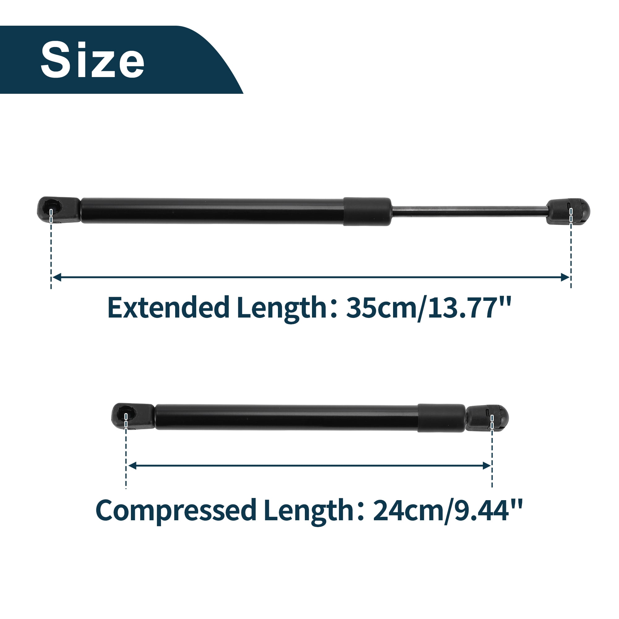 Unique Bargains 2Pcs Lift Supports for Chevrolet Corvette 1997-2004 No.9L7Z16C826A Black