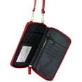thumbnail image 3 of Mundi Women's Jacqui Vegan Leather Crossbody Cell Phone Purse Holder Wallet, Red, 3 of 5