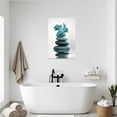 thumbnail image 4 of Zen Wall Art Stones Picture Orchid Canvas Painting Zen Water Prints Spa Bathroom Decor Meditation Yoga Room Office Home Framed, 4 of 5