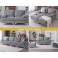 thumbnail image 5 of VANACC Sectional Sofa, Loveseat- Modular Sectional Couches, Convertible Sectional Sofa for Living Room, Cream Couch in Gray Chenille, 5 of 6