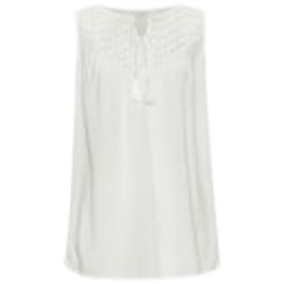 LASCANA Women's Sleeveless Eyelet Top Eyelet Detail